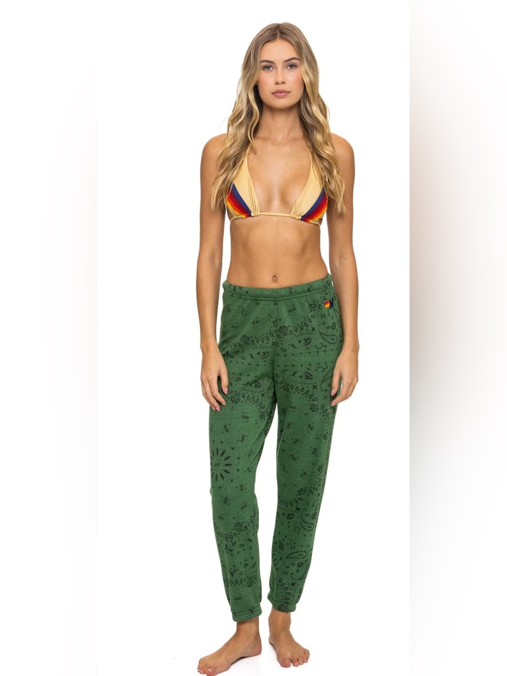 Like New!!Aviator Nation Banda sweatpants/Palm/Small